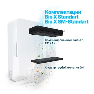 Приточный очиститель воздуха, модель: Тион Бризер Bio X; (Комплектация: SM Standard)