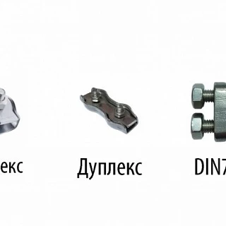 Крепление DIN741 3 мм троса нерж.
