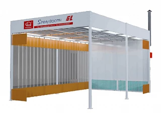 Пост подготовки к окраске Guangli GL500 с верхним пленумом
