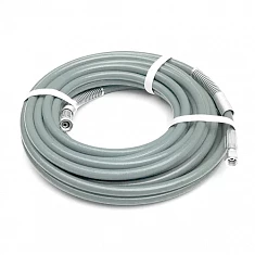 Рукав окрасочный высокого давления серый SOFT 1/4 NPSM, 250 бар, антистатик, 1.5 м/ с пружинами