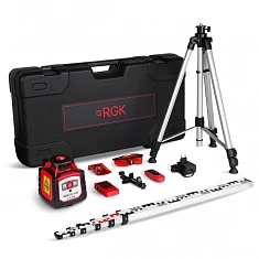 RGK SP-100 COMBO - комплект ротационного нивелира с элевационным штативом
